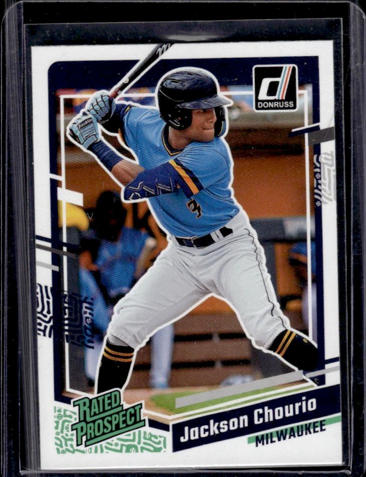 Jackson Chourio 2023 Panini Donruss Rated Rookie RC #85