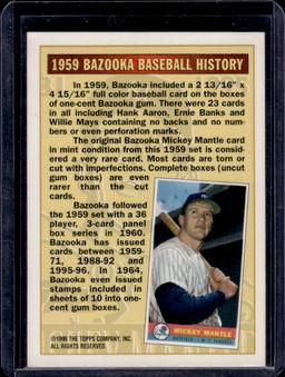 Mickey Mantle 1996 Topps Bazooka Baseball History
