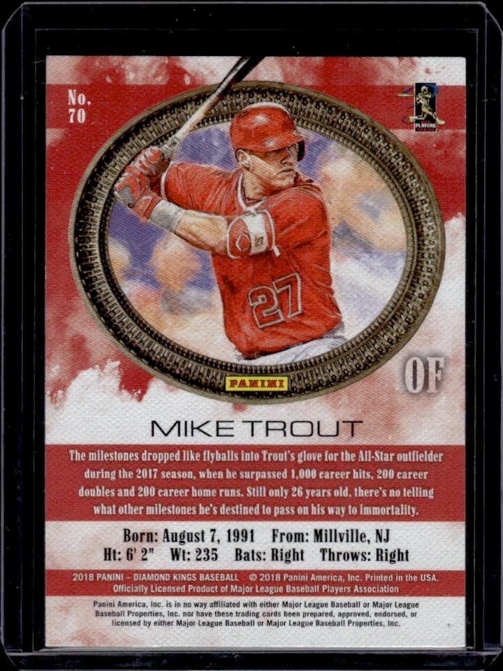 Mike Trout 2018 Panini Donruss Diamond Kings #70