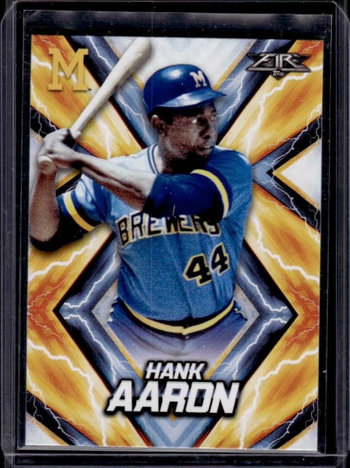 Hank Aaron 2017 Topps Fire #163