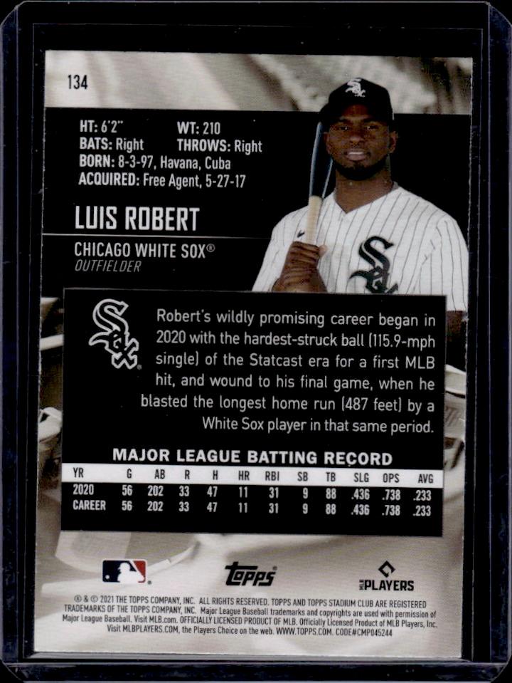 Luis Robert 2021 Topps Stadium Club #134