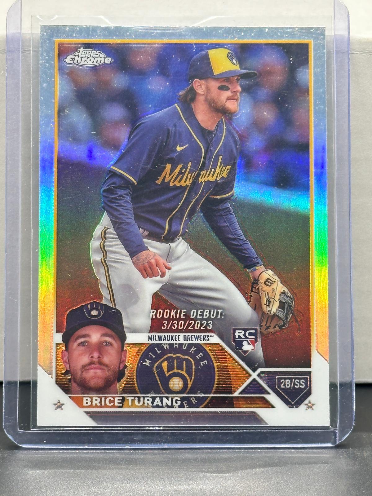 Brice Turang 2023 Topps Chrome Rookie Debut RC Refractor #USC119