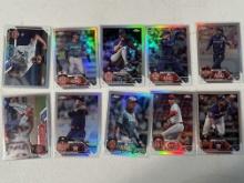2023 Topps Chrome Lot of 10 Refractors - 3 Rookies