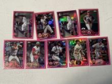 2023 Topps Chrome Pink Refractors Lot of 9 - 6 Rookies