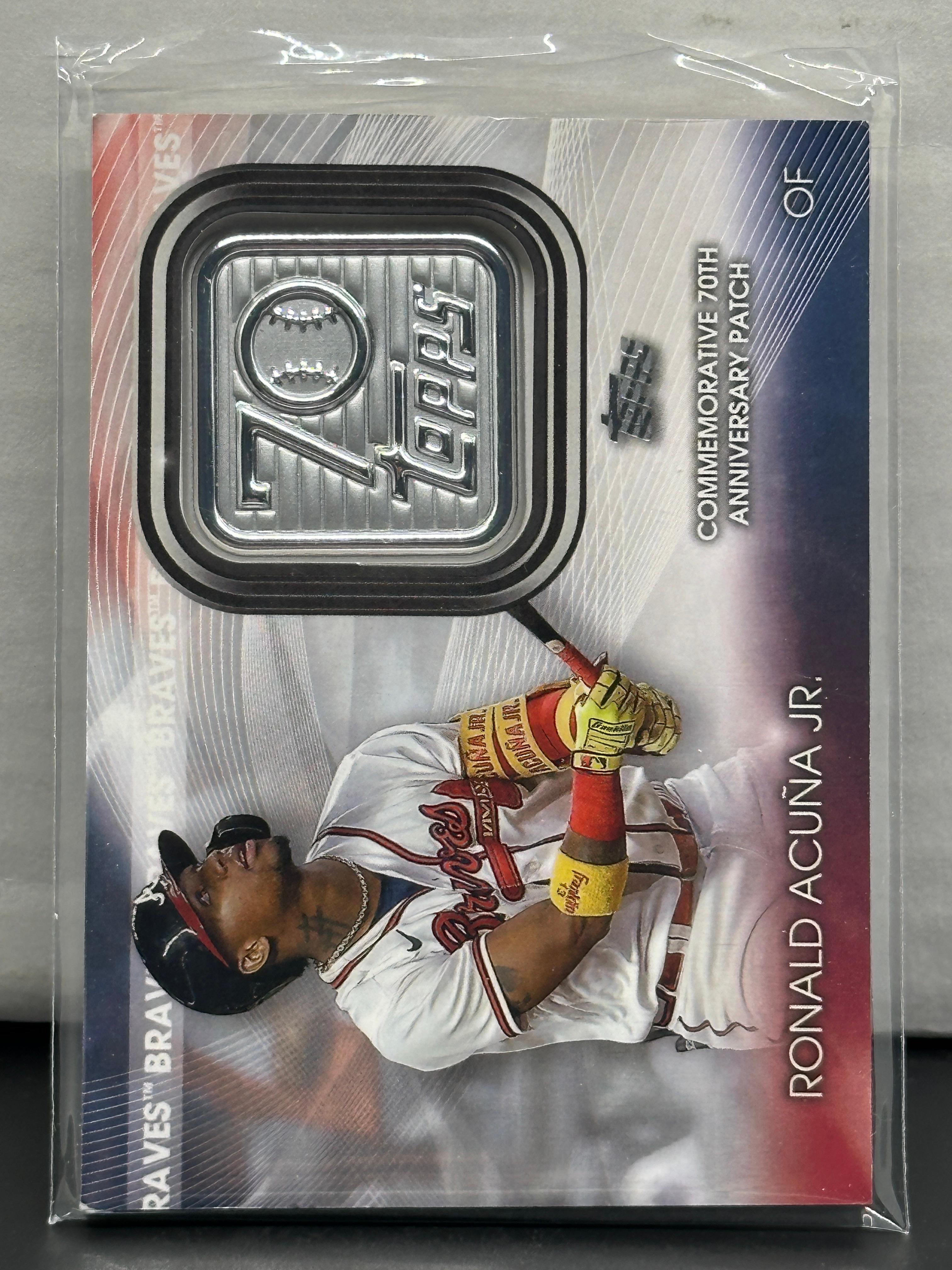 Ronald Acuna Jr. 2021 Topps 70th Anniversary Logo Patch Insert #T70P-RA