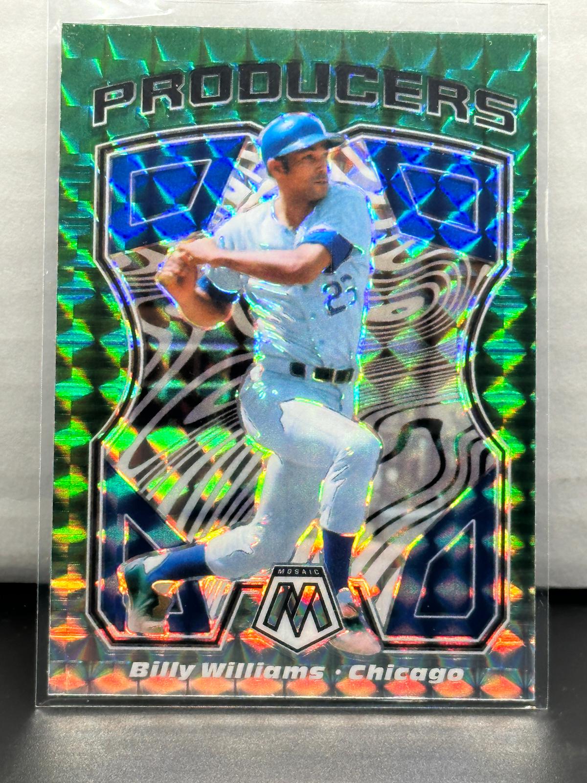 Billy Williams 2021 Panini Mosaic Producers Green Mosaic Prizm Insert Parallel #P11
