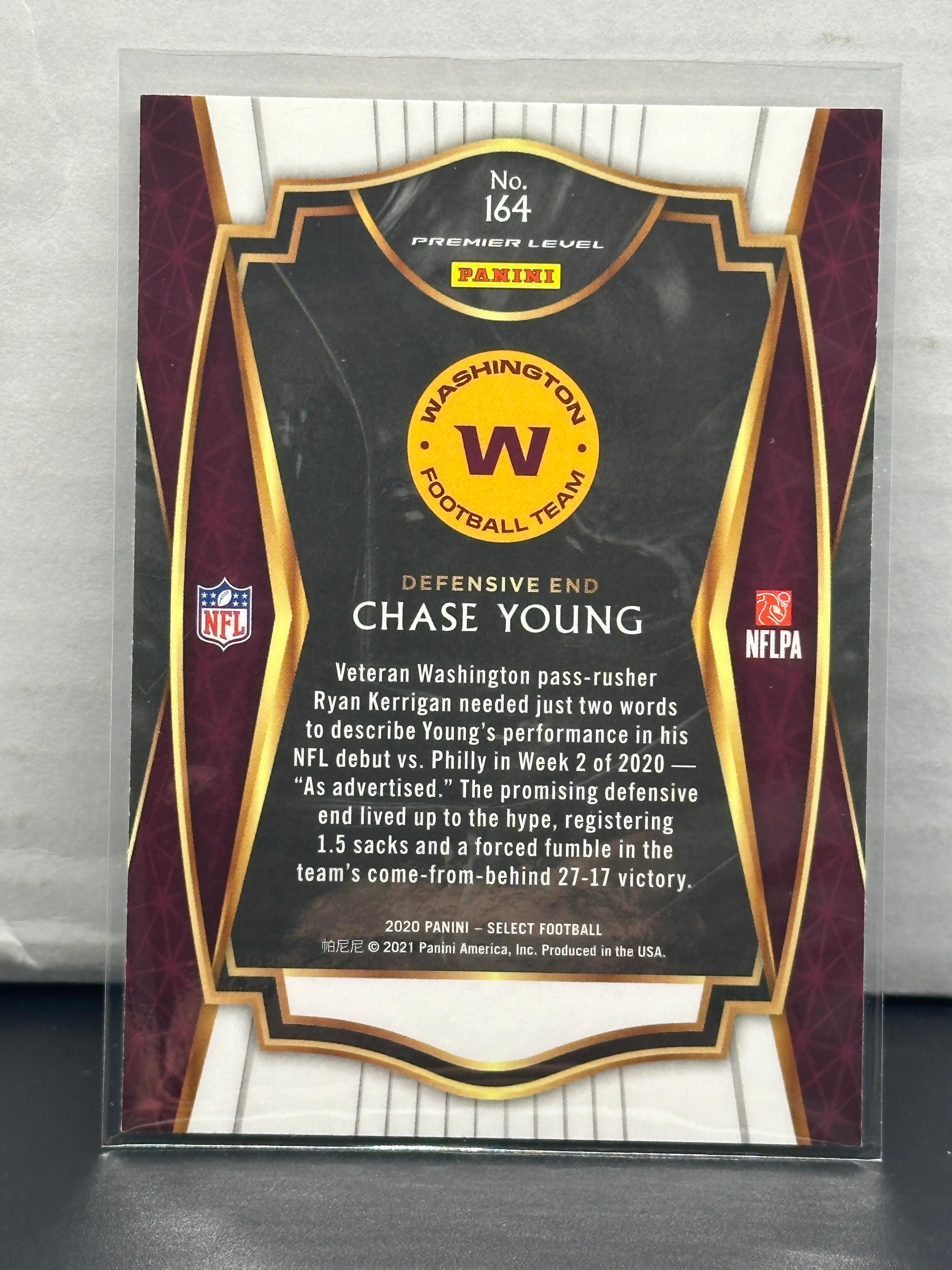 Chase Young 2020 Panini Select Premier Level Rookie RC #164