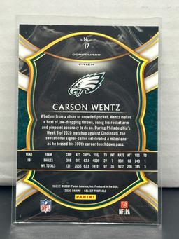 Carson Wentz 2020 Panini Select Concourse Level Silver Prizm #17