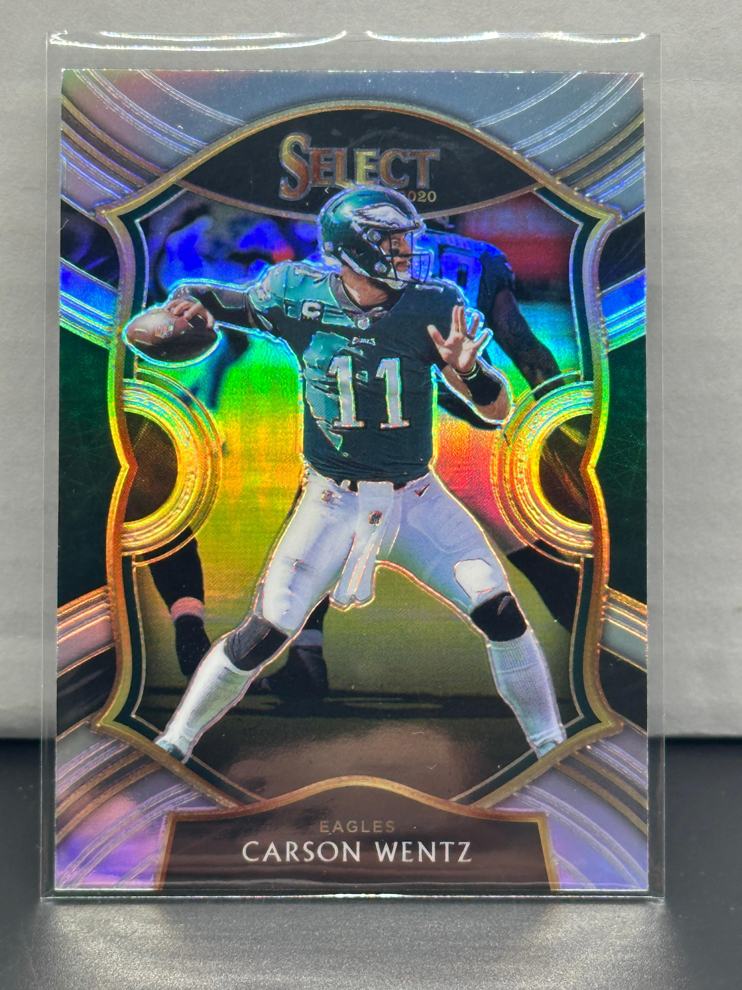 Carson Wentz 2020 Panini Select Concourse Level Silver Prizm #17