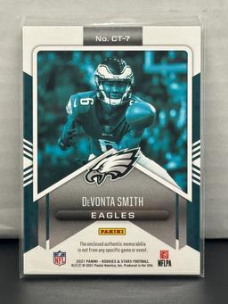 DeVonta Smith 2021 Panini Rookies and Stars Cross Training (#152/199) Rookie RC Patch Insert #CT-7