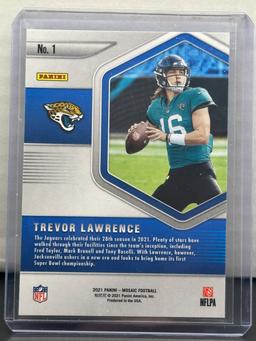 Trevor Lawrence 2021 Panini Mosaic Blue Chips Rookie RC Insert #1