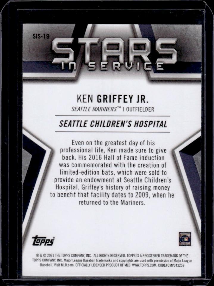 Ken Griffey Jr. 2021 Topps Stars in Service Insert #SIS-19