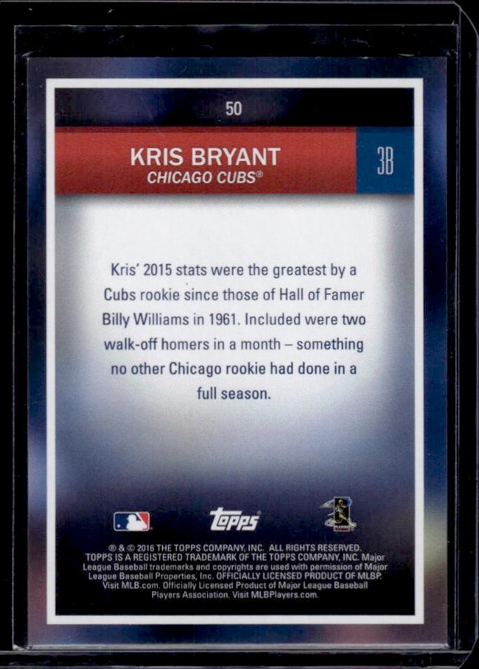 Kris Bryant 2016 Topps National Baseball Card Day #50