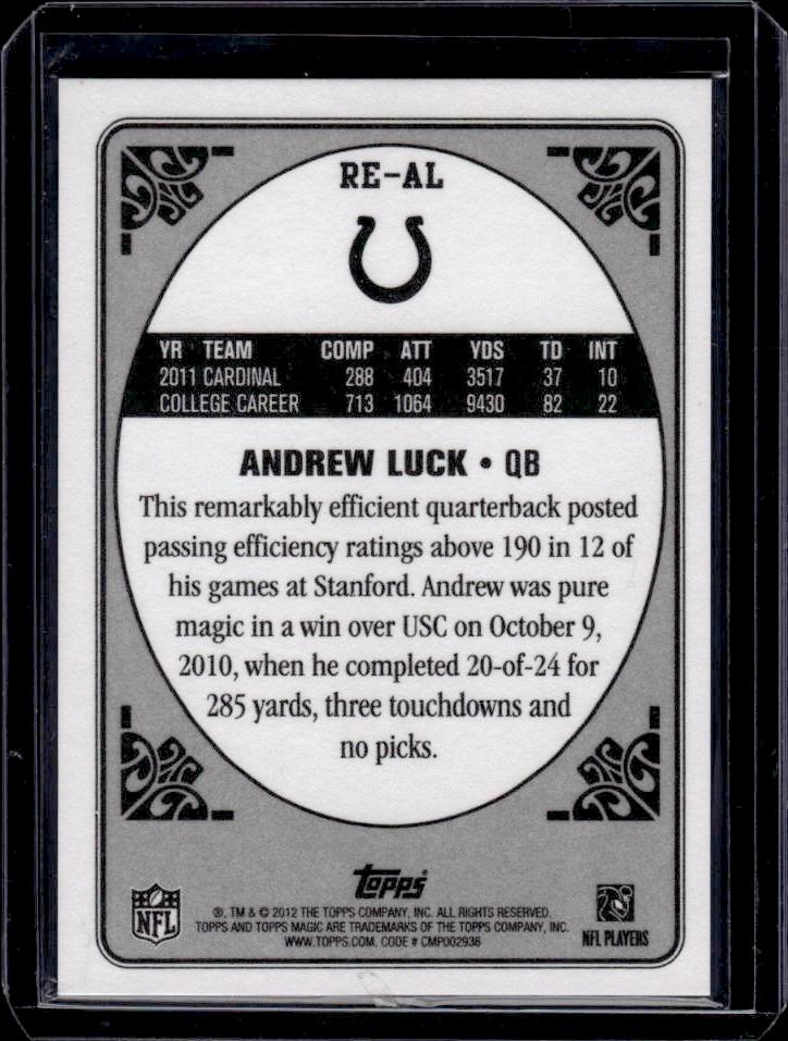 Andrew Luck 2012 Topps Rookie Enchantment RC Insert #RE-AL
