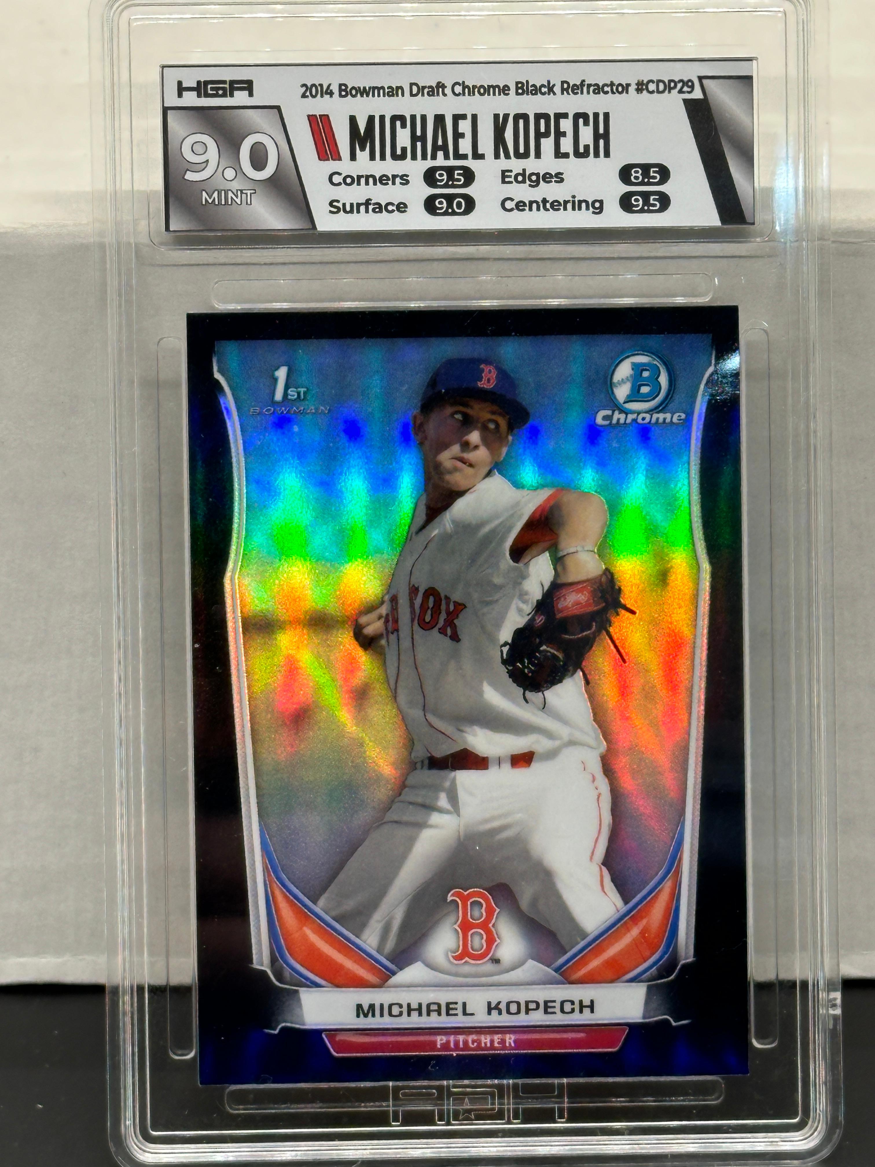 Michael Kopech 2014 Bowman Chrome Black Refractor (#66/75) Rookie RC HGA 9 MINT #CDP29