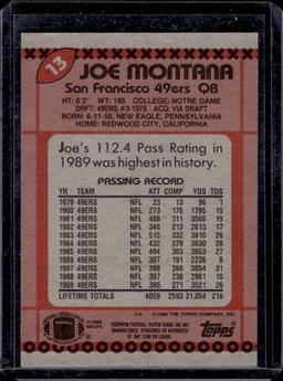 Joe Montana 1990 Topps All Pro 313