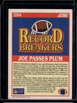 Joe Montana 1990 Score Record Breakers #594