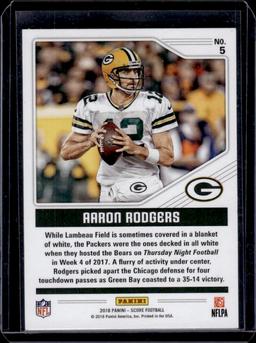 Aaron Rodgers 2018 Panini Score Color Rush #5