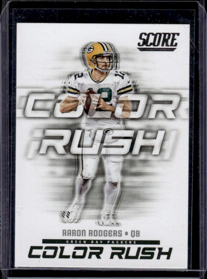 Aaron Rodgers 2018 Panini Score Color Rush #5