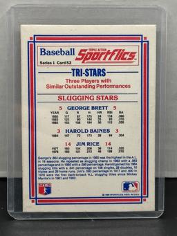 Geroge Brett Harold Baines Jim Rice 1986 Sprotflics Tri-Star #1