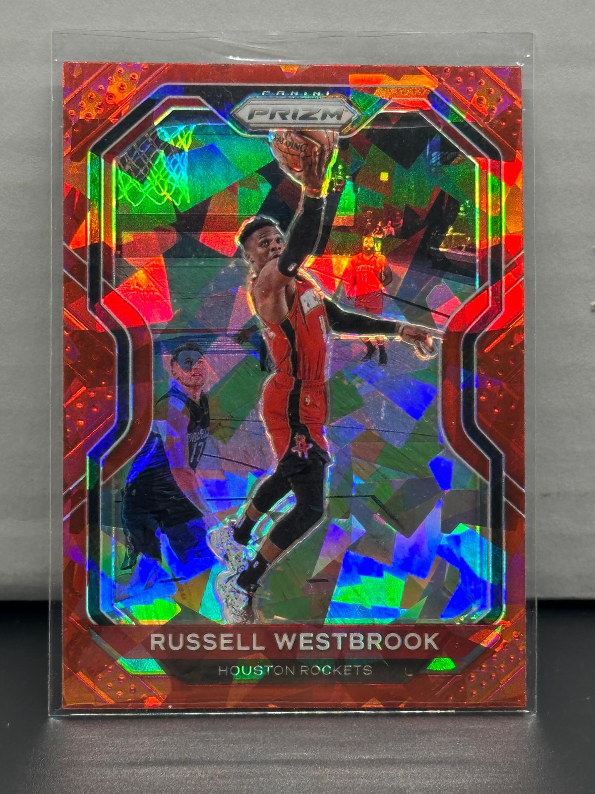 Russell Westbrook 2020-21 Panini Prizm Red Cracked Ice Prizm #248