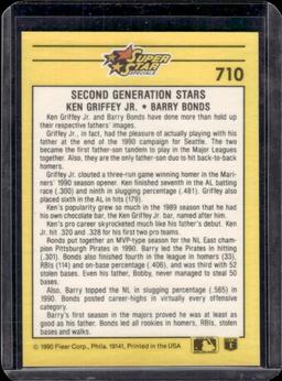Ken Griffey Jr. Barry Bonds 1991 Fleer Second Generation Stars #710