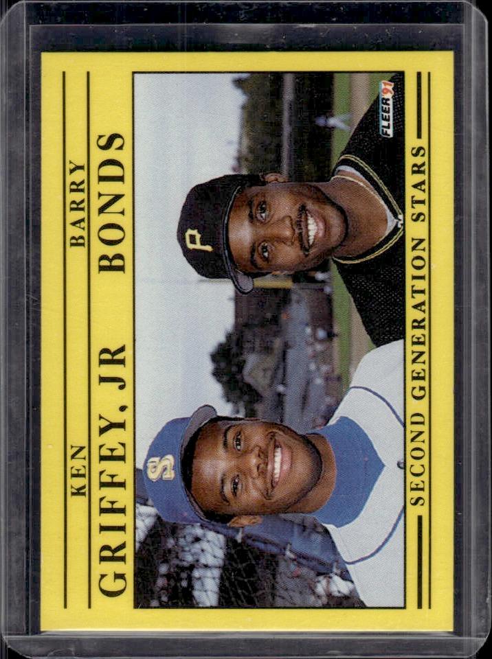 Ken Griffey Jr. Barry Bonds 1991 Fleer Second Generation Stars #710