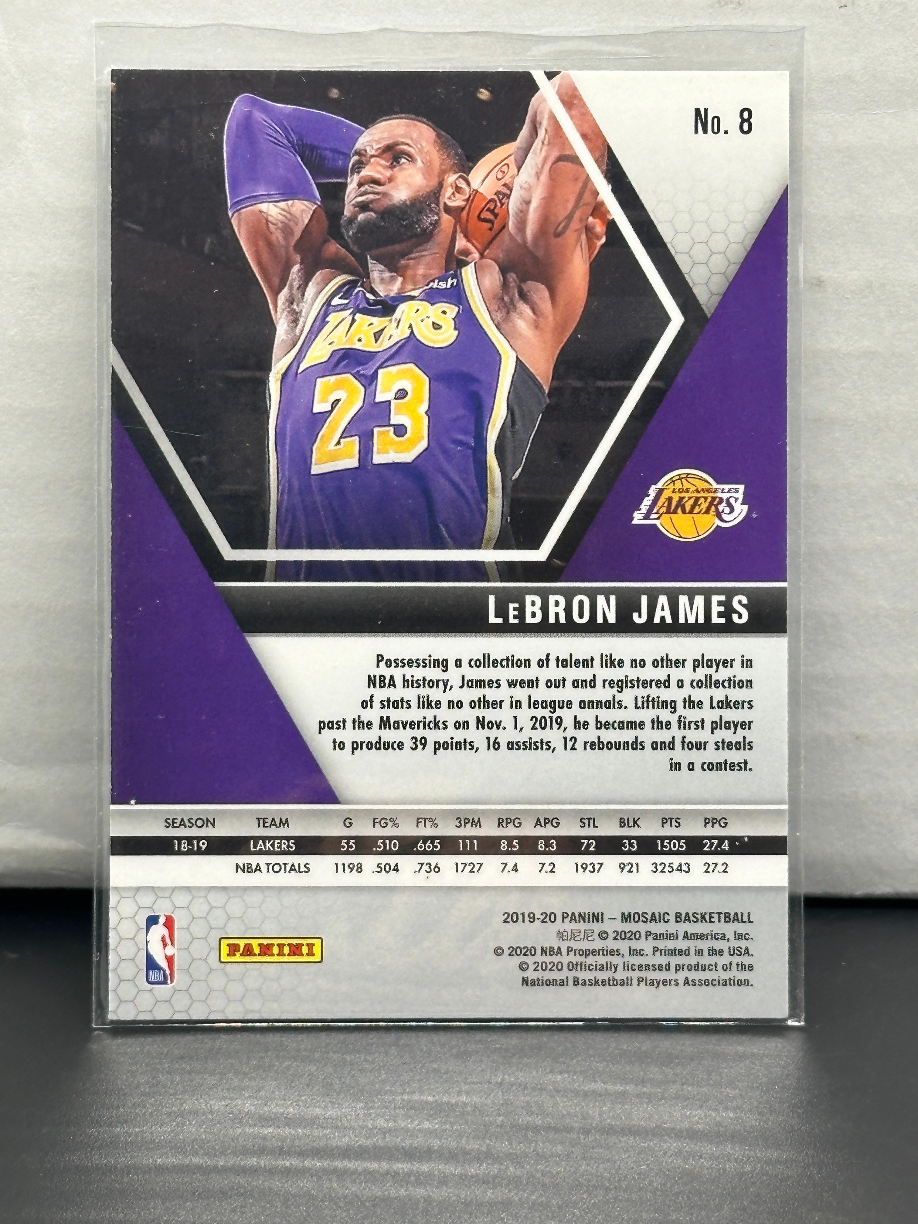 LeBron James 2019-20 Panini Mosaic #8