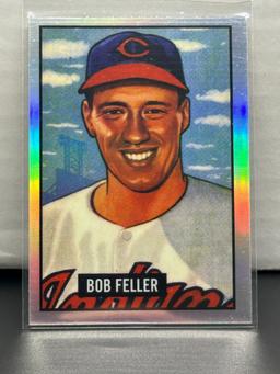 Bob Feller 2017 Bowman Chrome Refractor 1951 Bowman Reprint Insert #6