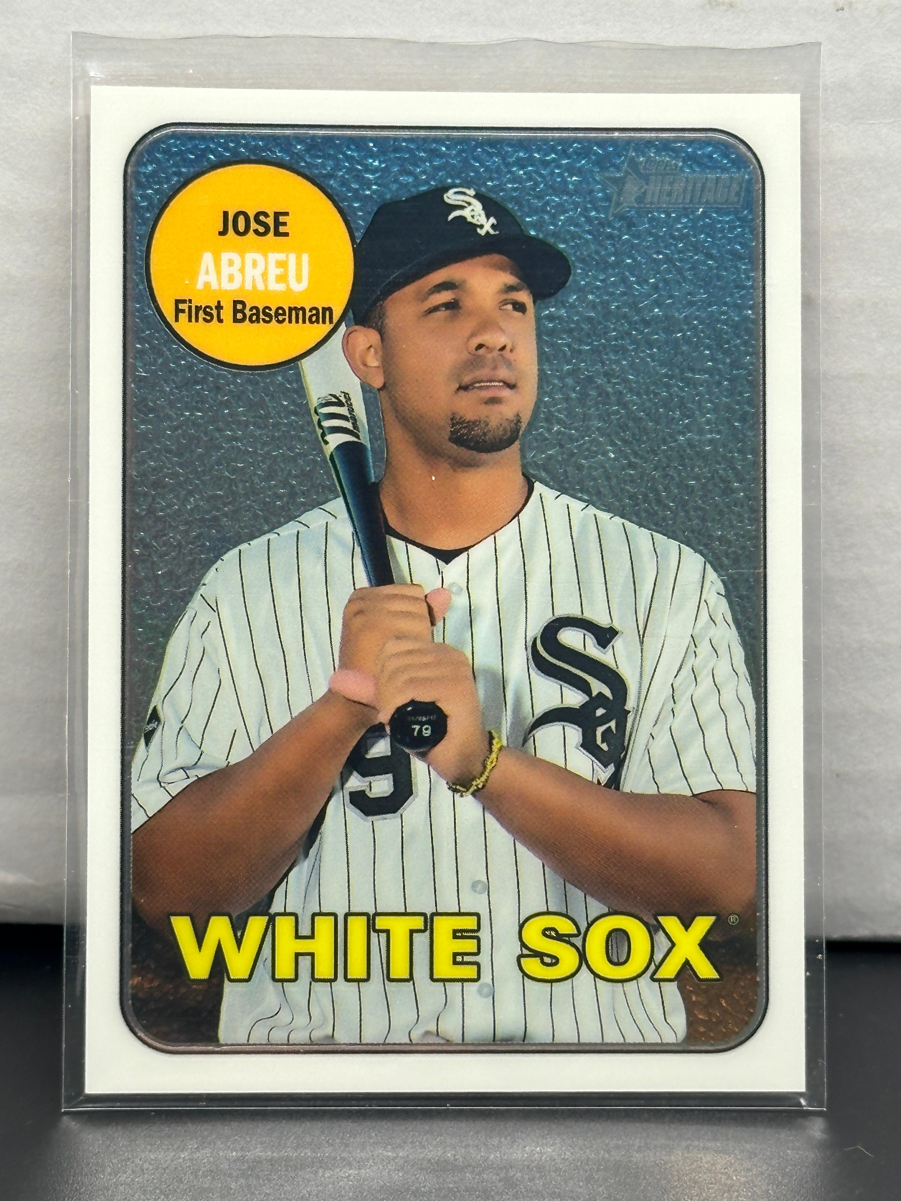 Jose Abreu 2018 Topps Heritage Chrome (#377/999) Parallel #THC-97