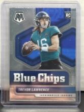 Trevor Lawrence 2021 Panini Mosaic Blue Chips Rookie RC Insert #1