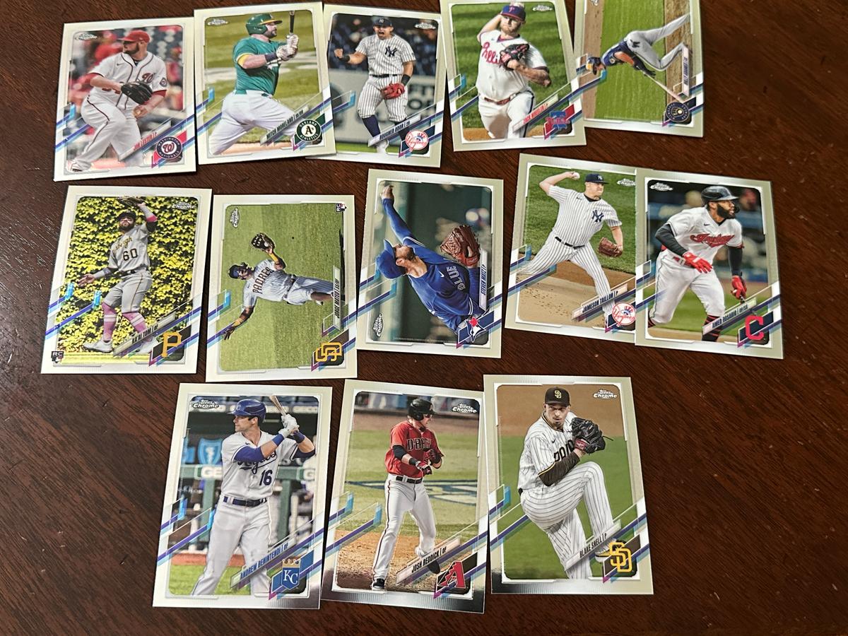 Lot of 13 MLB Topps Chrome Cards - Lester, Snell, Benintendi, Wheeler