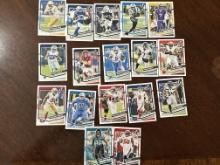 Lot of 17 Panini Donruss Football NFL Cards - Jones, Cooper, Montgomery, Allen