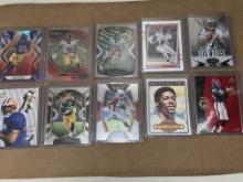 Lot of 10 NFL Cards - Akers Fireburst RC, Claypool Die Cut RC Prizms, McNabb RC, Brees