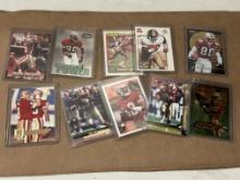 Jerry Rice Lot of 10 Football Cards
