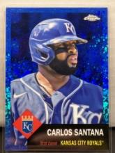 Carlos Santana 2022 Topps Chrome Platinum Blue Mini Diamond (#85/199) Refractor #243