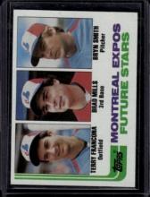 Terry Francona Brad Mills Bryn Smith 1982 Topps Rookie RC #118