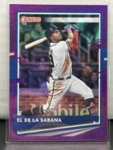 Ronald Acuna Jr. 2020 Panini Donruss Nickname Variation Purple Foil Parallel #170