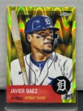 Javier Baez 2022 Topps Chrome Platinum Yellow Raywave (#12/250) Refractor Parallel #331