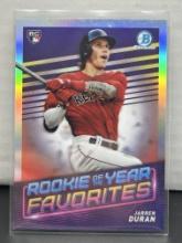 Jarren Duran 2022 Bowman Chrome Rookie of the Year Favoties Refractor Insert #ROYF-2