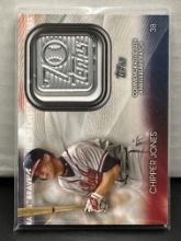 Chipper Jones 2021 Topps 70th Anniversary Logo Patch Insert #70LP-CJ