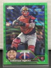 Christian Vazquez 2023 Topps Chrome Green Wave (#16/99) Refractor #USC190