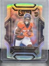 Javonte Williams 2021 Paninu Select Club Lebel Silver Prizm Die Cut #257