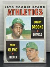 Bobby Brooks Mike Olivo 1970 Topps Rookie RC #381