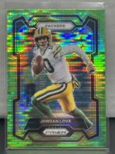 Jordan Love 2023 Panini Prizm Neon Green Pulsar Prizm #110