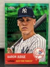 Aaron Judge 2022 Topps Chrome Platinum Green Wave (#9/99) Refractor #200