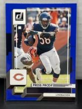 Roquan Smith 2022 Panini Donruss Blue Press Proof Parallel #83