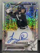 Jose Rodriguez 2021 Bowman Chrome Speckle Refractor (256/299) Rookie RC Auto #CPA-JRO