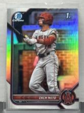 Zach Neto 2022 Bowman Chrome Refractor Rookie RC #BDC-18