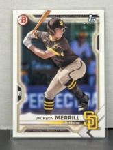 Jackson Merrill 2021 Bowman Rookie RC #BD-119